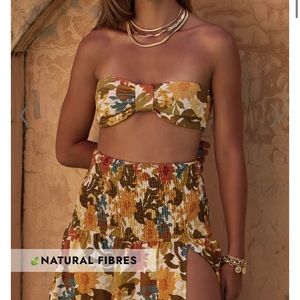 AMALIE THE LABEL - EMERSON KNOTTED BANDEAU TOP IN EMERSON FLORAL